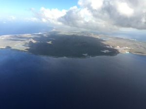 bonaire vanuit het vliegtuig